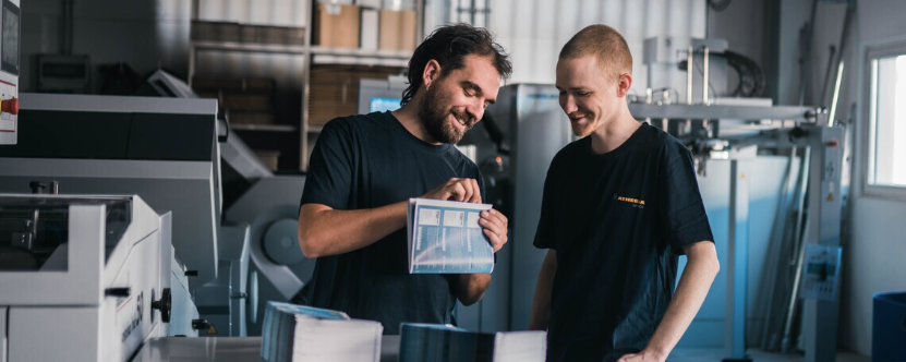 Apprendista in tecnologie dei media – lavorazione della stampa, 1. figura